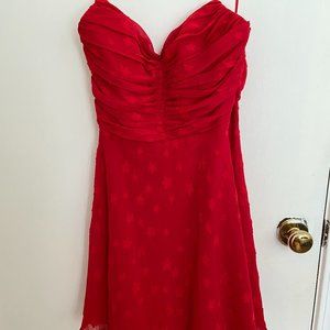 Angel Biba Red Strapless Dress, Size (S)